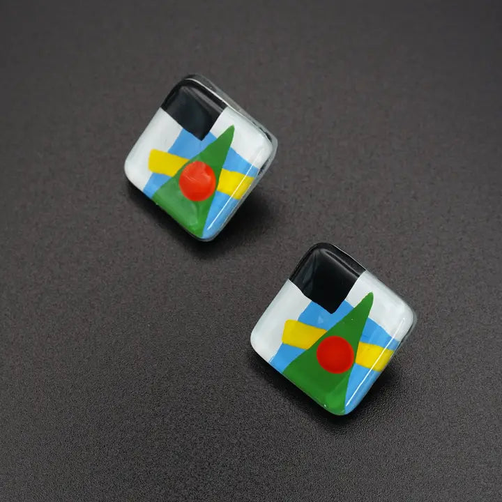 Abstract Stud Earrings