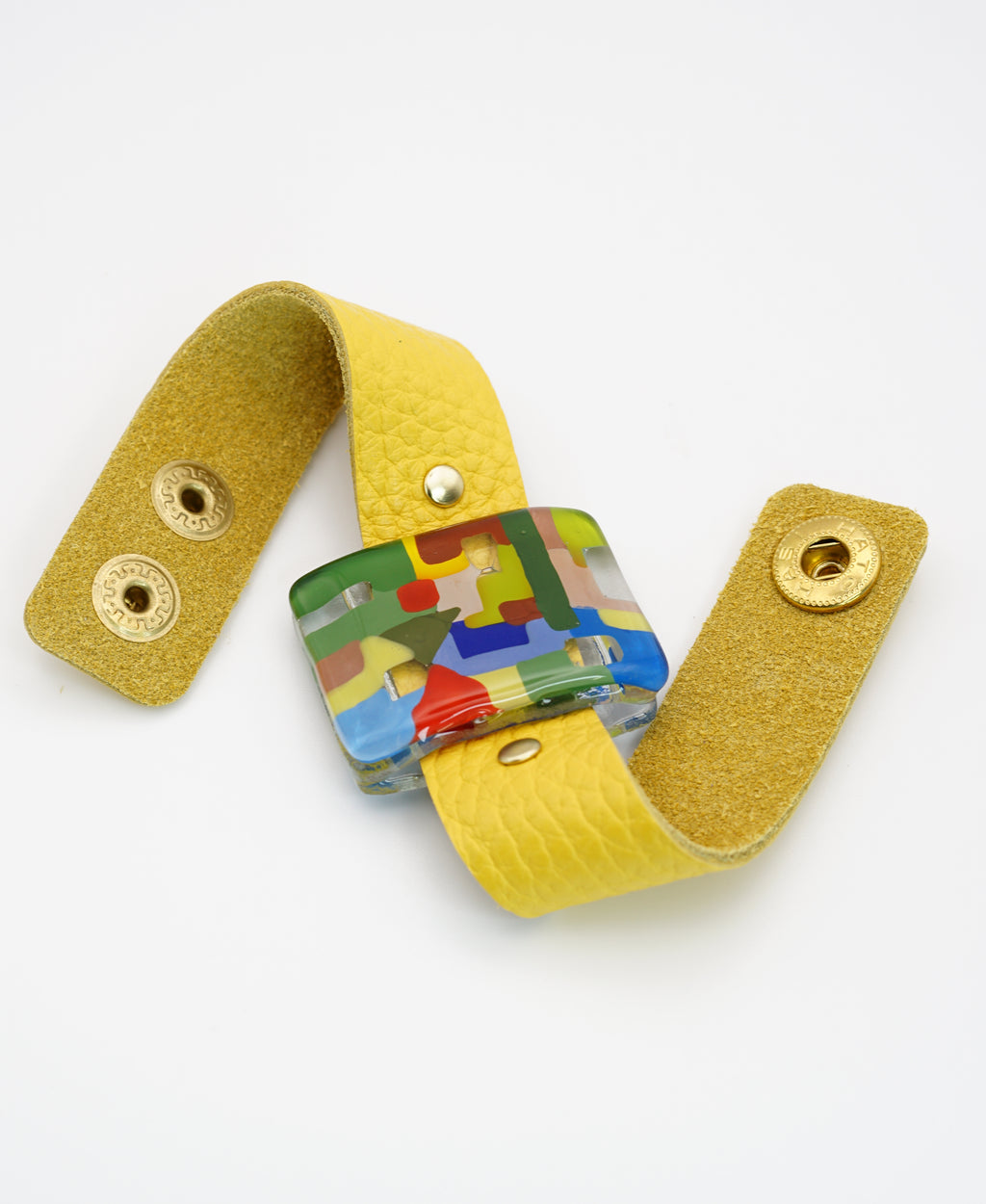 Petite Yellow Leather Bracelet