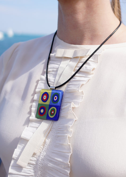 Trendy High Fashion Pendant Necklace | Wassily Kandinsky, The Color Study