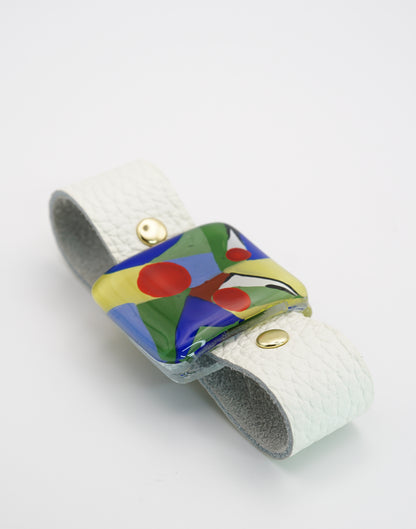 Petite Enamel Glass Bracelet & Leather Band | Paul Klee, The Rumors