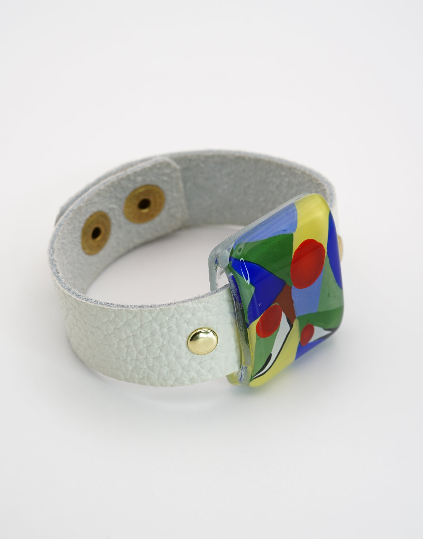 Petite Enamel Glass Bracelet & Leather Band | Paul Klee, The Rumors