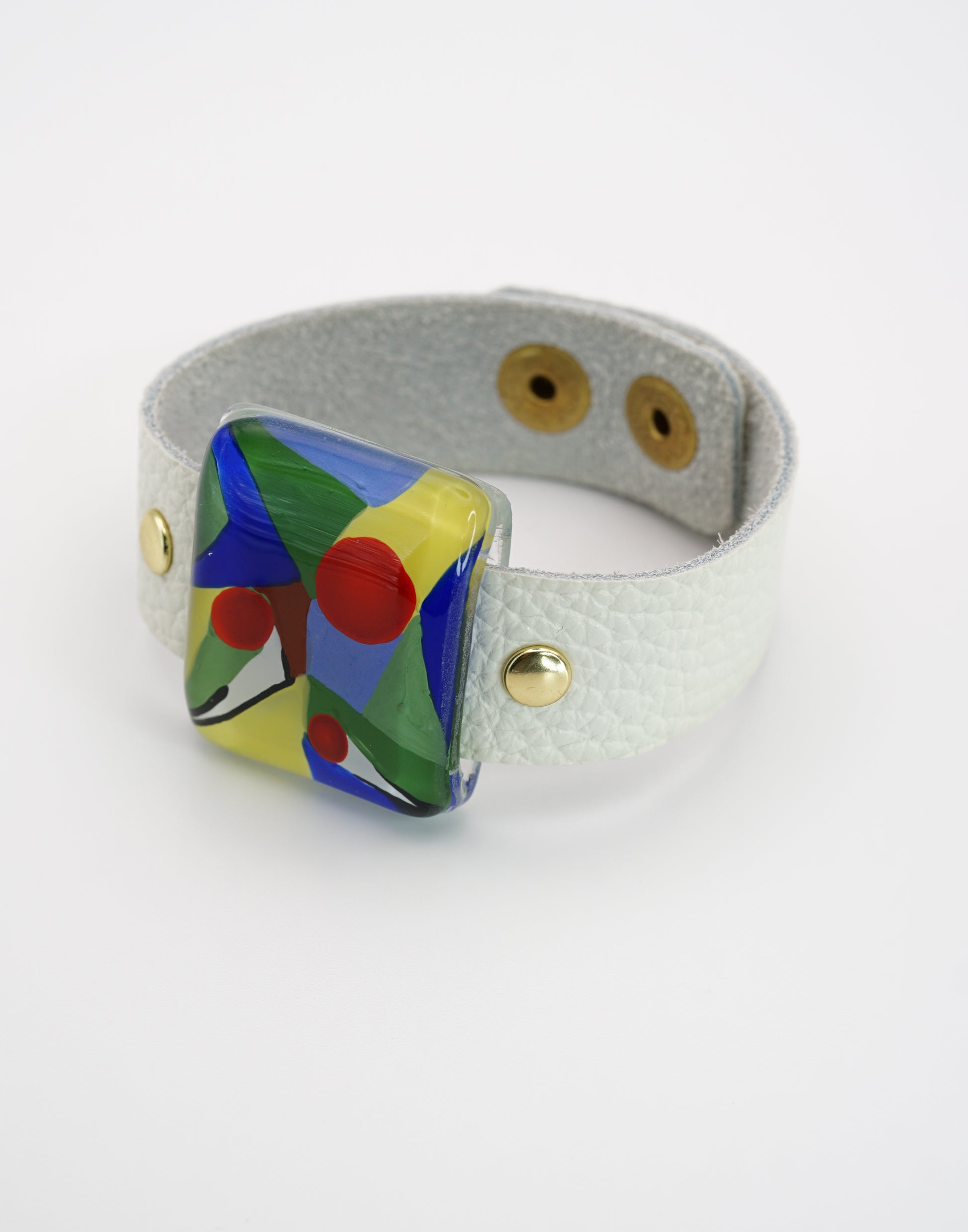 Petite Enamel Glass Bracelet & Leather Band | Paul Klee, The Rumors