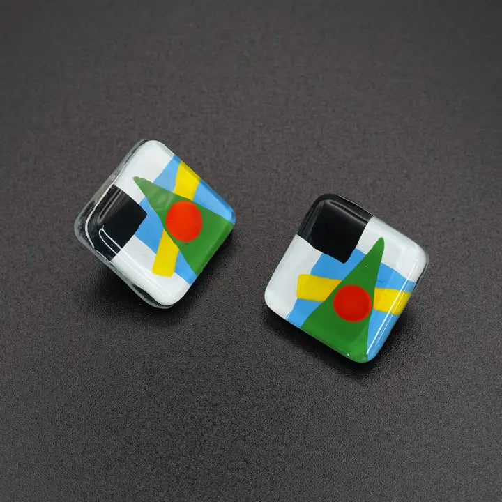 Abstract Stud Earrings