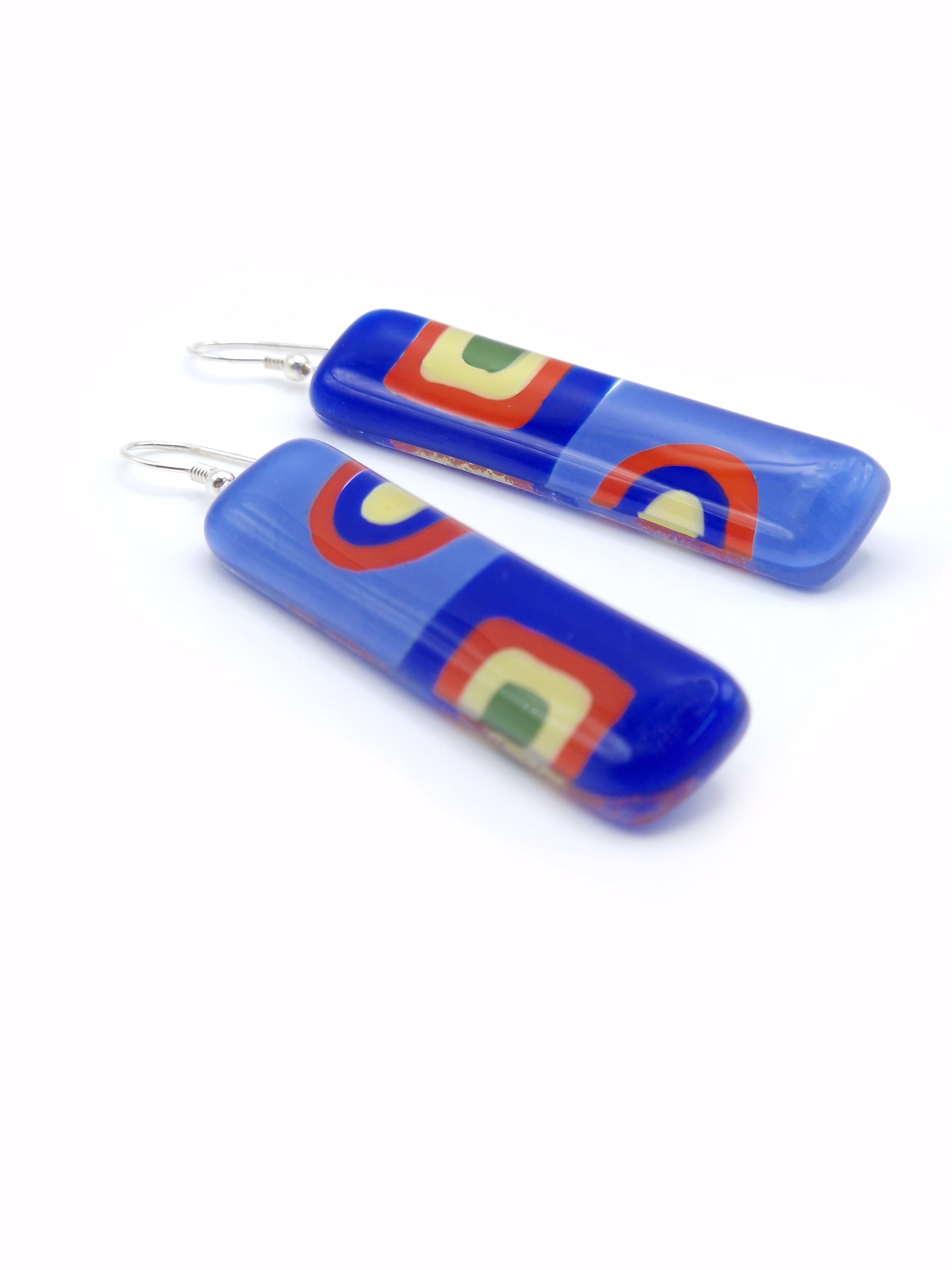 Statement Glass Art Rectangle Earrings | Wassily Kandinsky, The Color Study